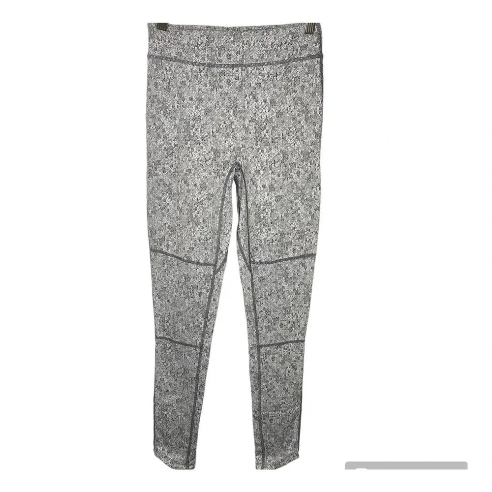 Gymshark DRY Moisture Management Fleur Texture High Rise Leggings Gray White XS - Picture 2 of 6